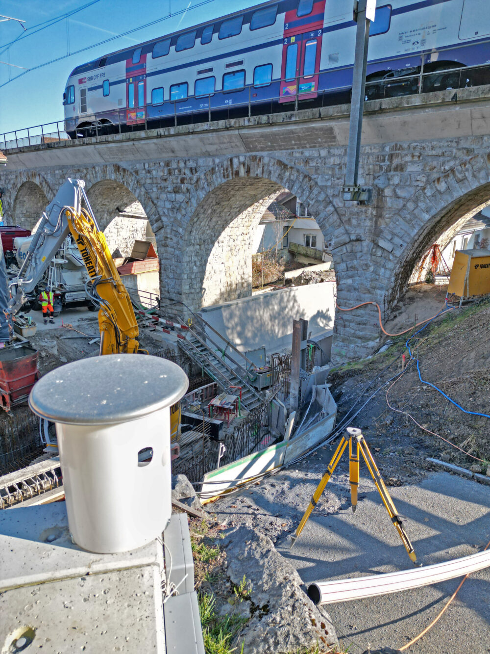Während den Bauarbeiten musste das SBB Viadukt regelmässig überwacht werden.