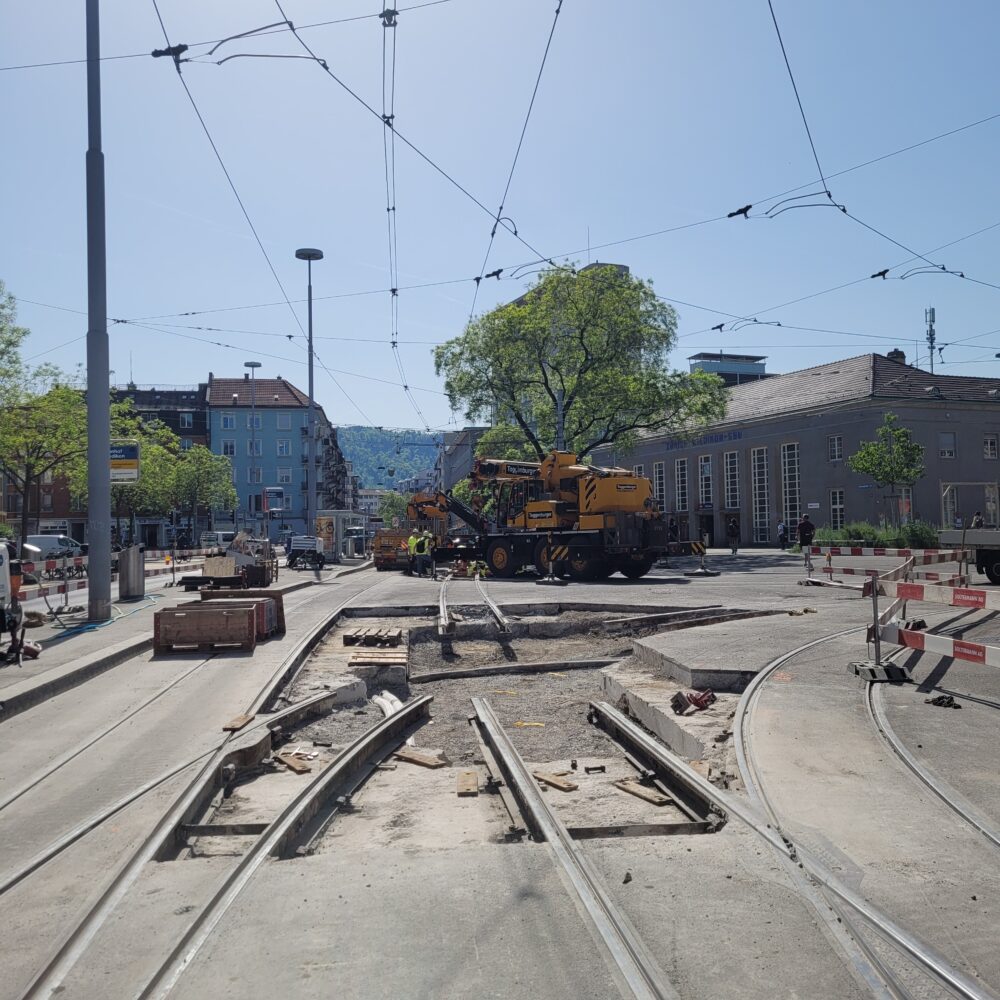 Gleisführung am Bahnhof Wiedikon
