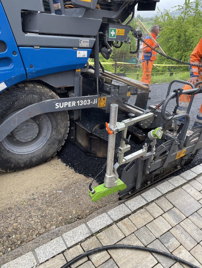 Belagseinbau Tragschicht mit Fertiger