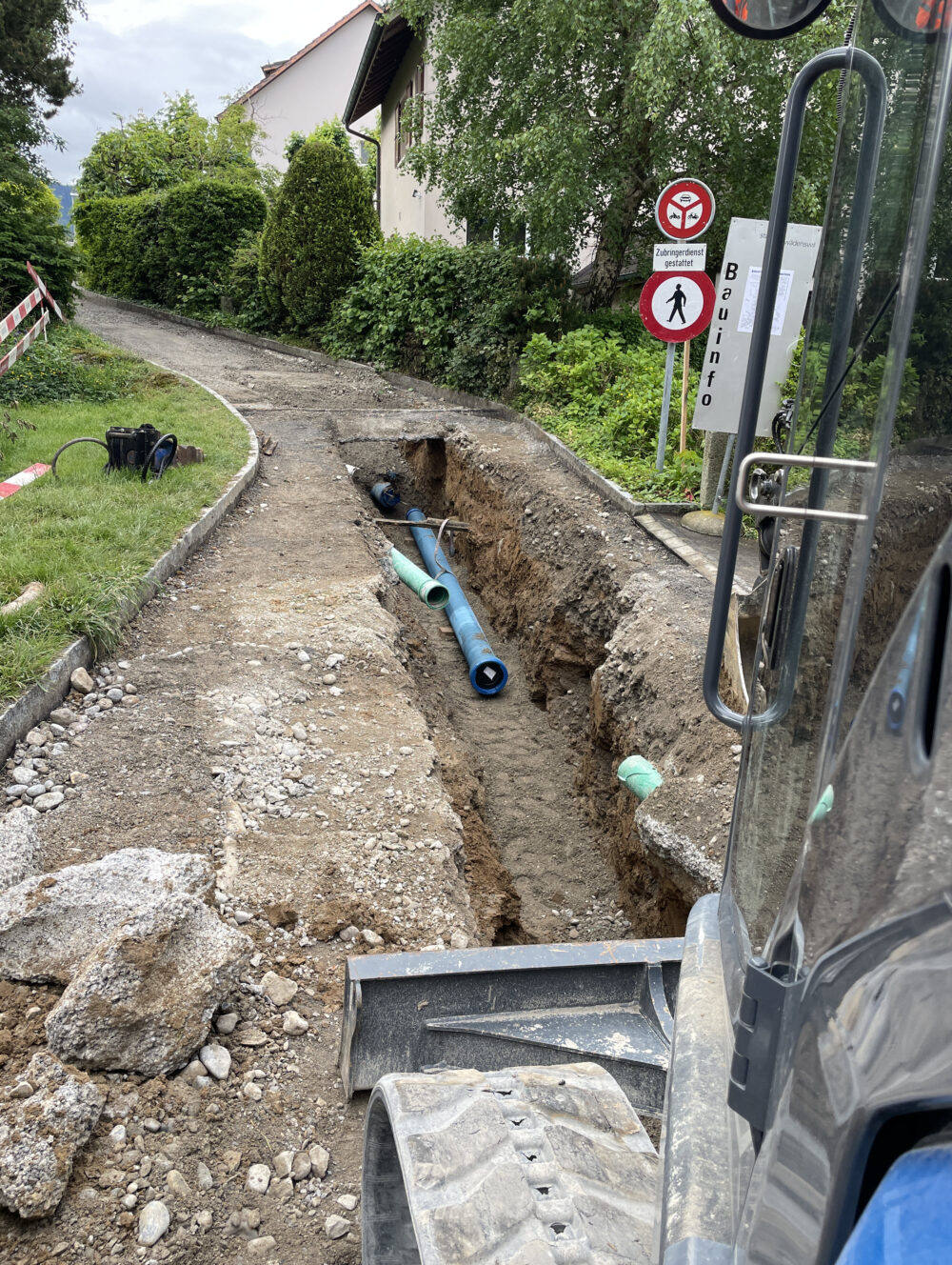 Verlegung Wasserleitung in Wädenswil